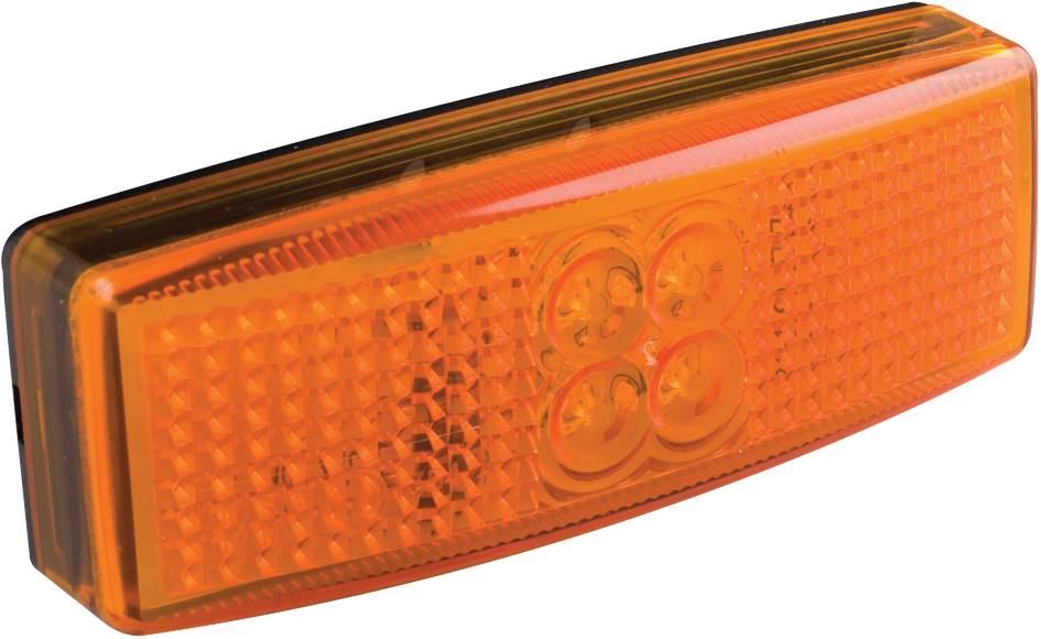 LED Seitenmarkierungsleuchte mit Reflektor, Gelb, Serie 1490