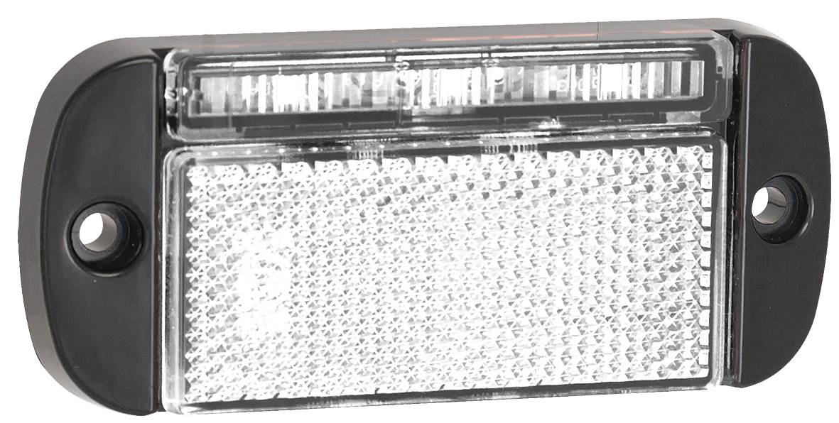 LED Positionsleuchte, Markierungsleuchte mit Reflektor, Weiß, Serie 44, ECE