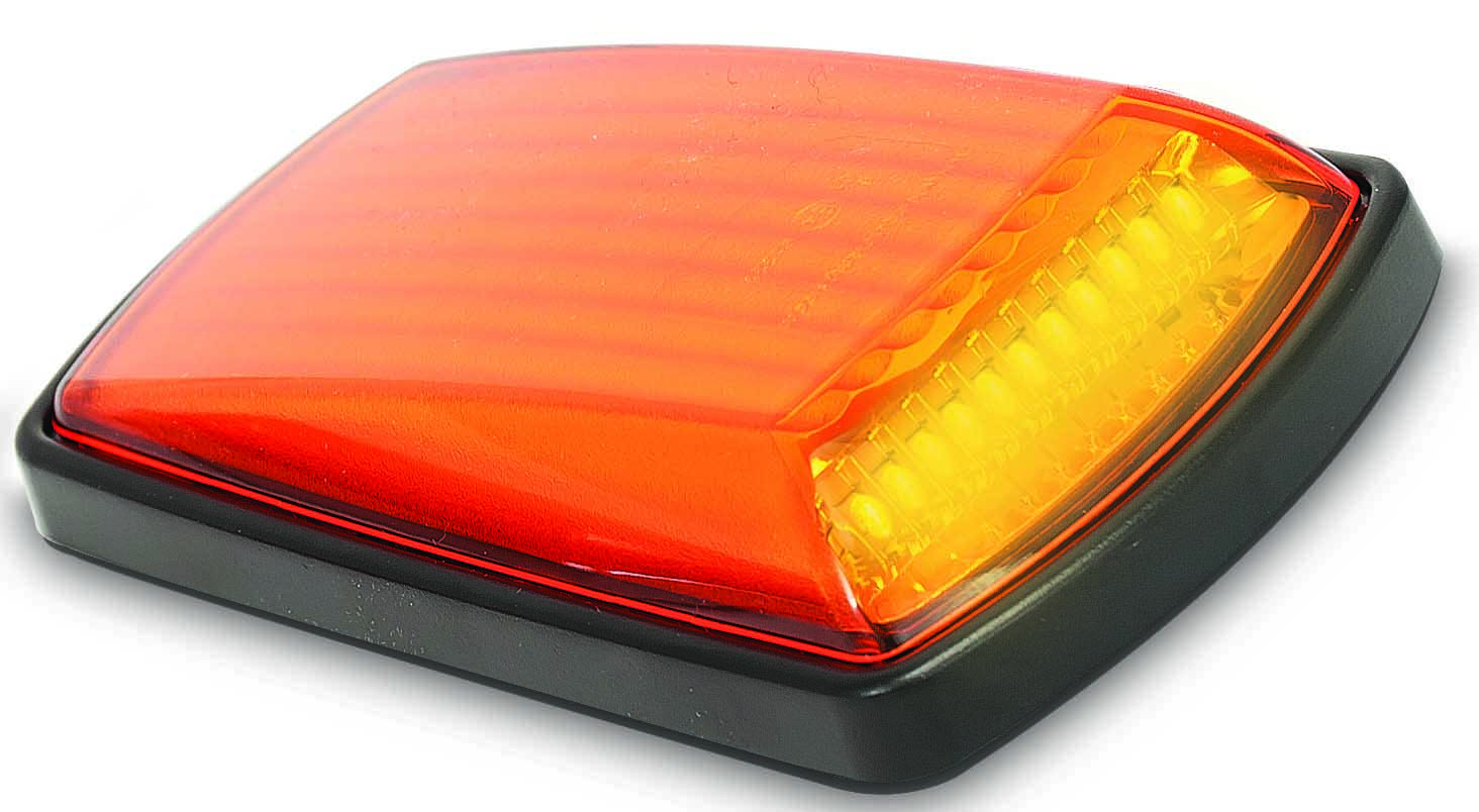 LED Blinkleuchte, Seitenblinker, Kat. 6, 12/24 Volt, schwarzes Gehäuse