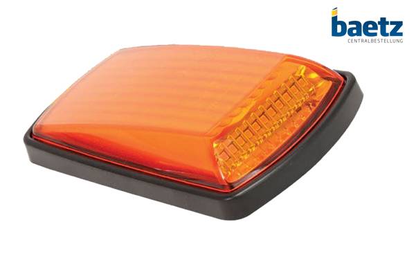 LED Blinkleuchte, Seitenblinker, Kat. 6, 12/24 Volt, schwarzes Gehäuse