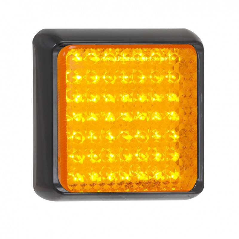 LED Blinkleuchte, Serie 100, 12/24 Volt, 120 mm x 120 mm, ECE geprüft