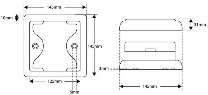 Aufbaurahmen, Ersatzteil, Serie 125, verchromt