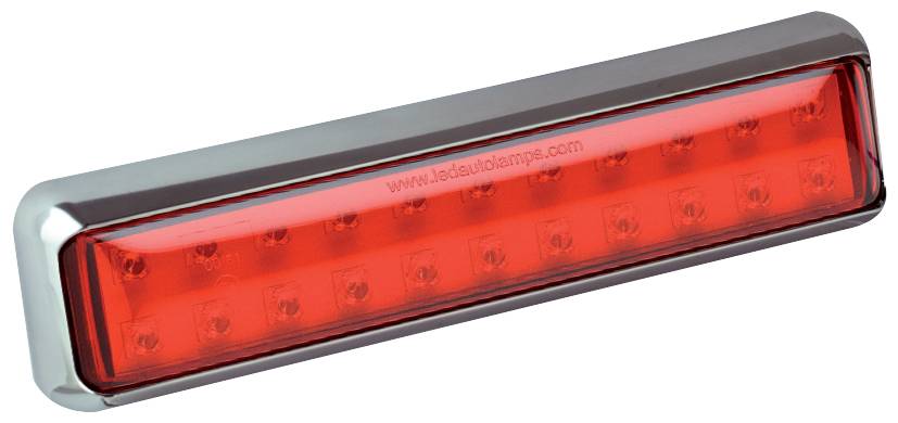 LED Rückleuchte, Serie 200, Nebelschlussleuchte, Slimline, verchromter Aufbaurahmen