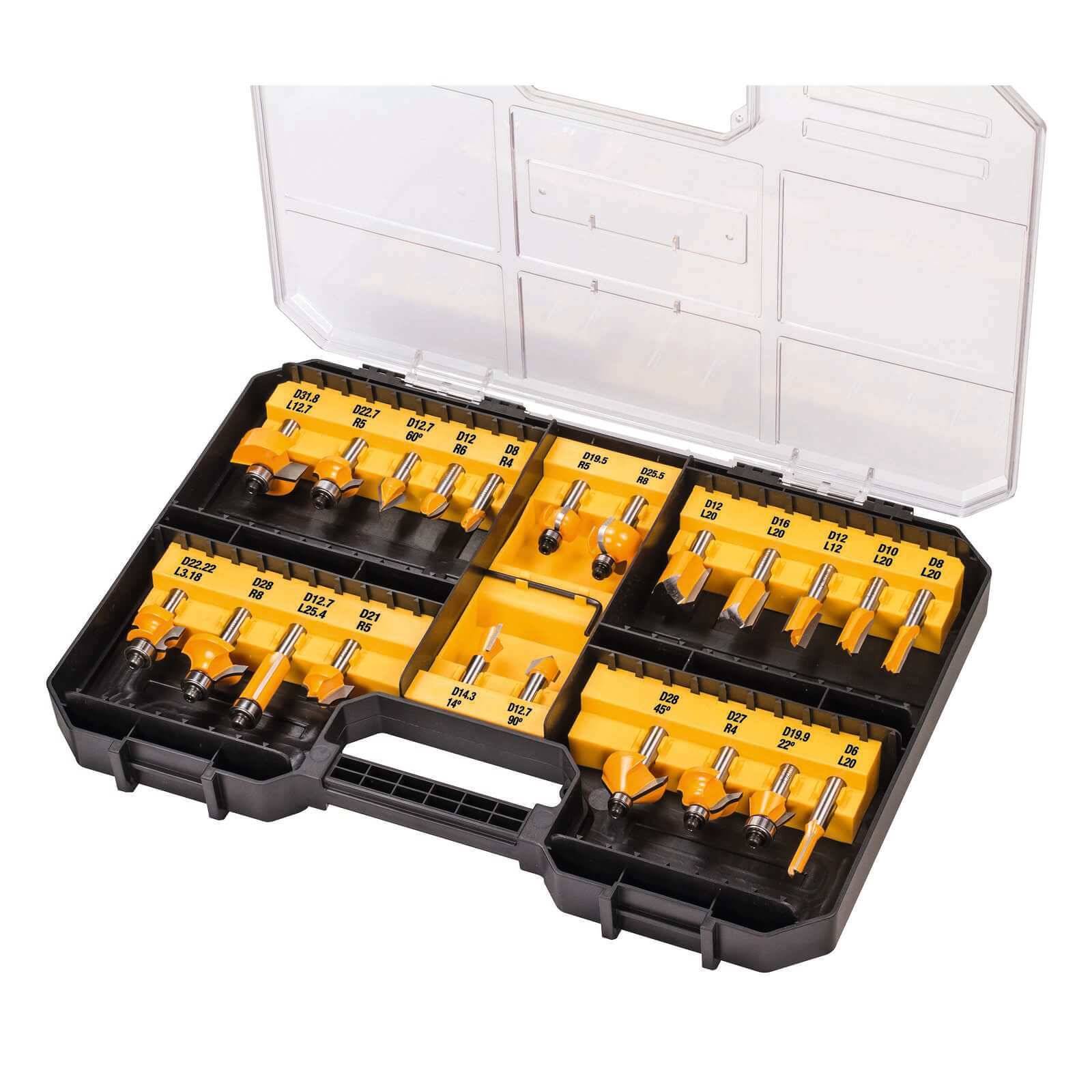DeWALT Hartmetall Fräser-Set DT90017 22-teilig
