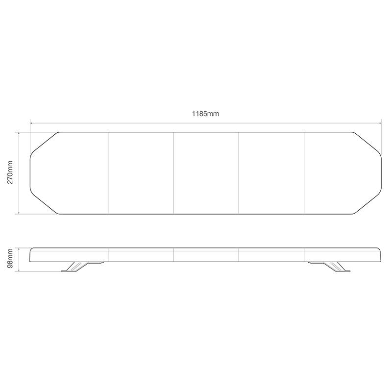 LED Lichtwarnbalken, Serie Diamond SX, EQPLB, 1.185 mm