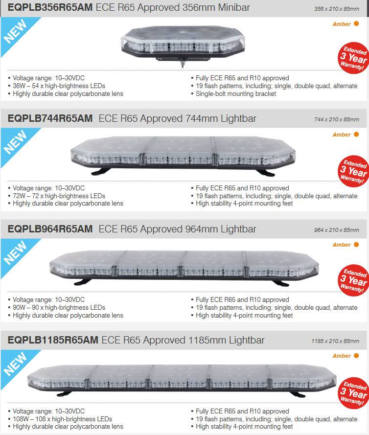 LED Lichtwarnbalken, Serie Diamond SX, EQPLB, 964 mm