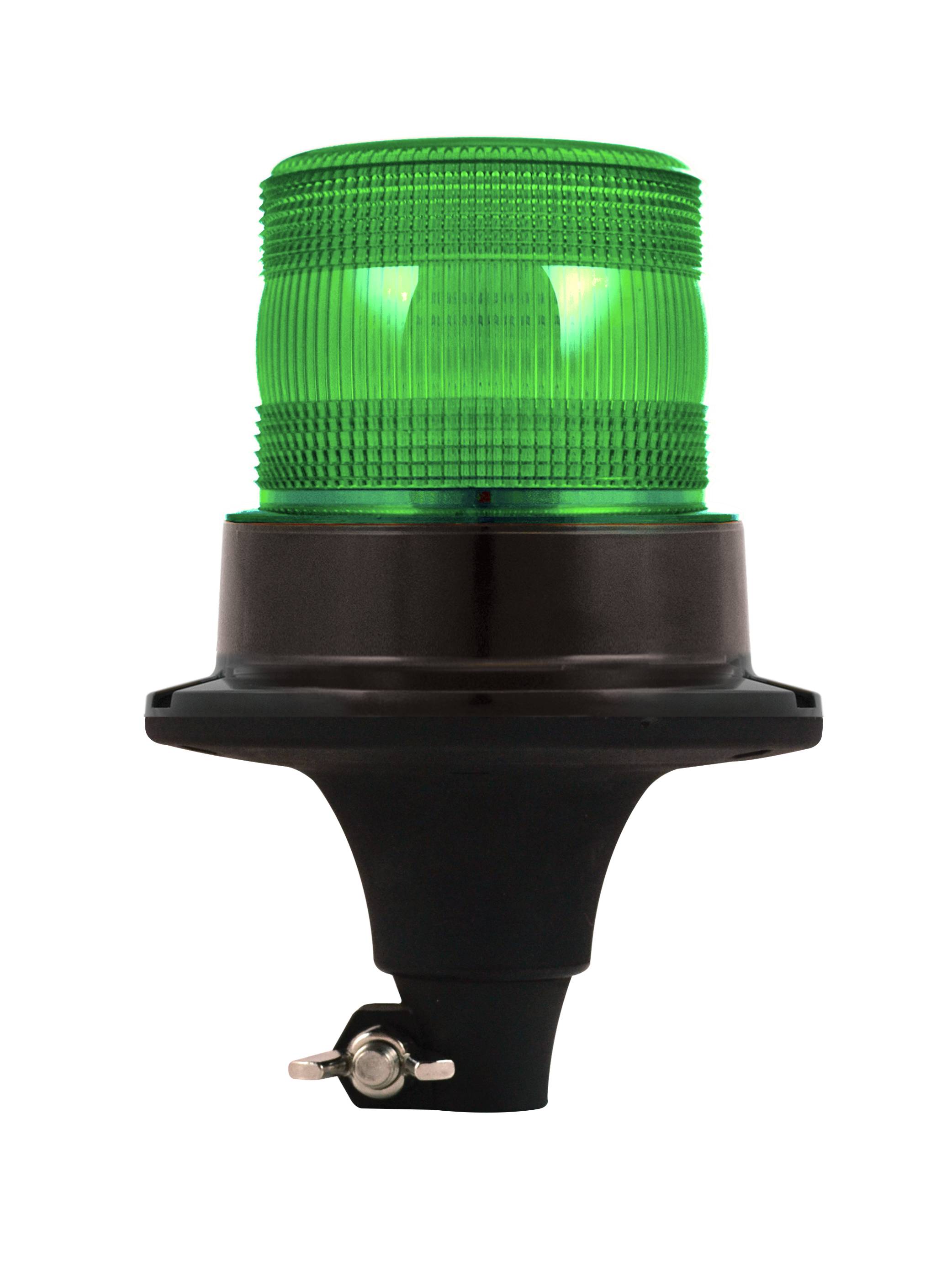 LED Kennleuchte, flexible Aufsteckmontage, Grün, Doppel- u. Vierfachblitz, ECE R10