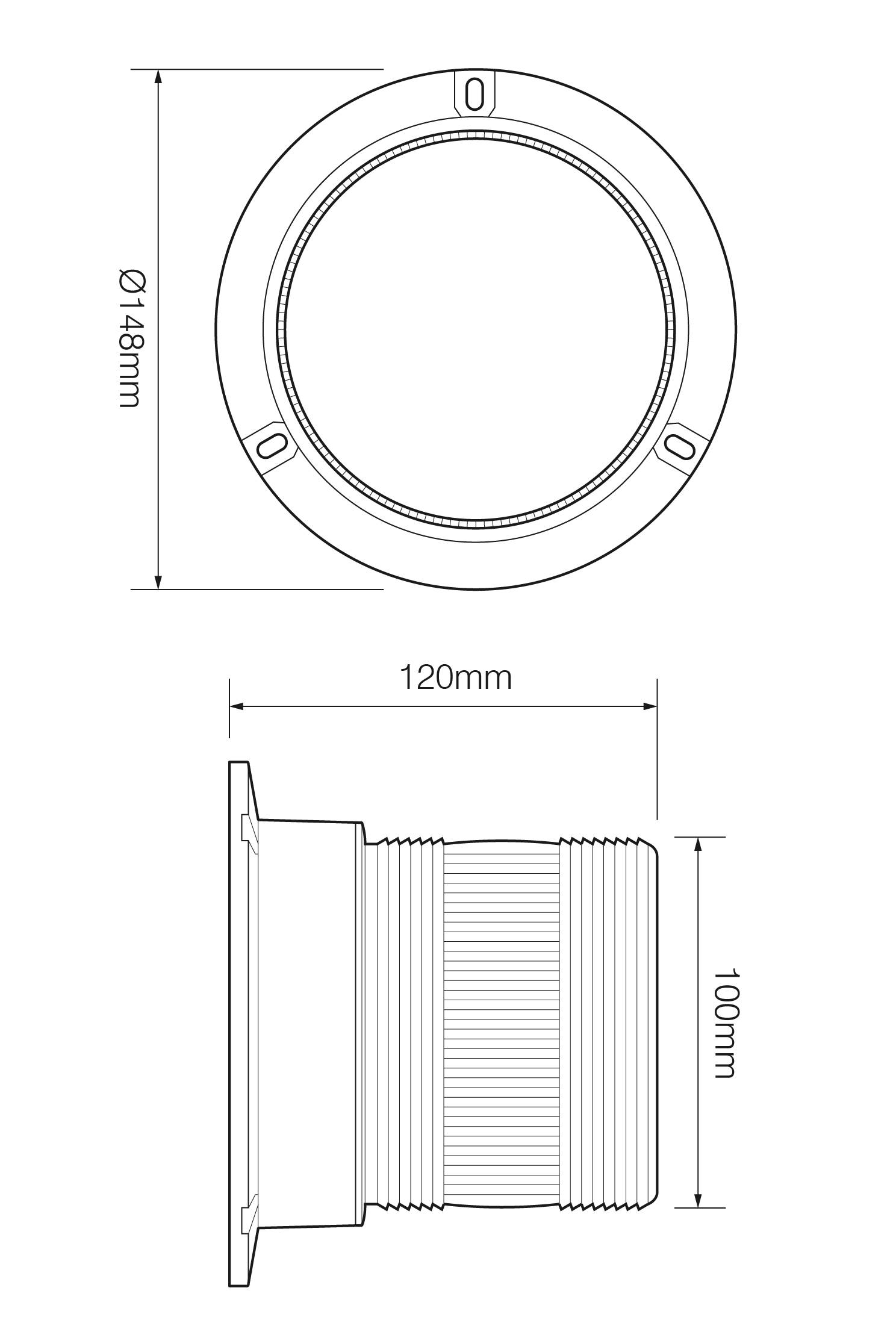 LED Kennleuchte, Serie Energy, Festmontage, Blau, ECE R65 u. ECE R10