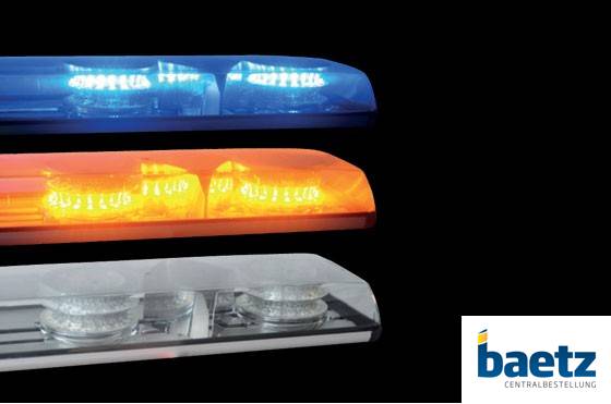 LED Warnbalken, Blau/Gelb getrennt schaltbar, Serie Germany, Made in Germany! Größe: 1200mm