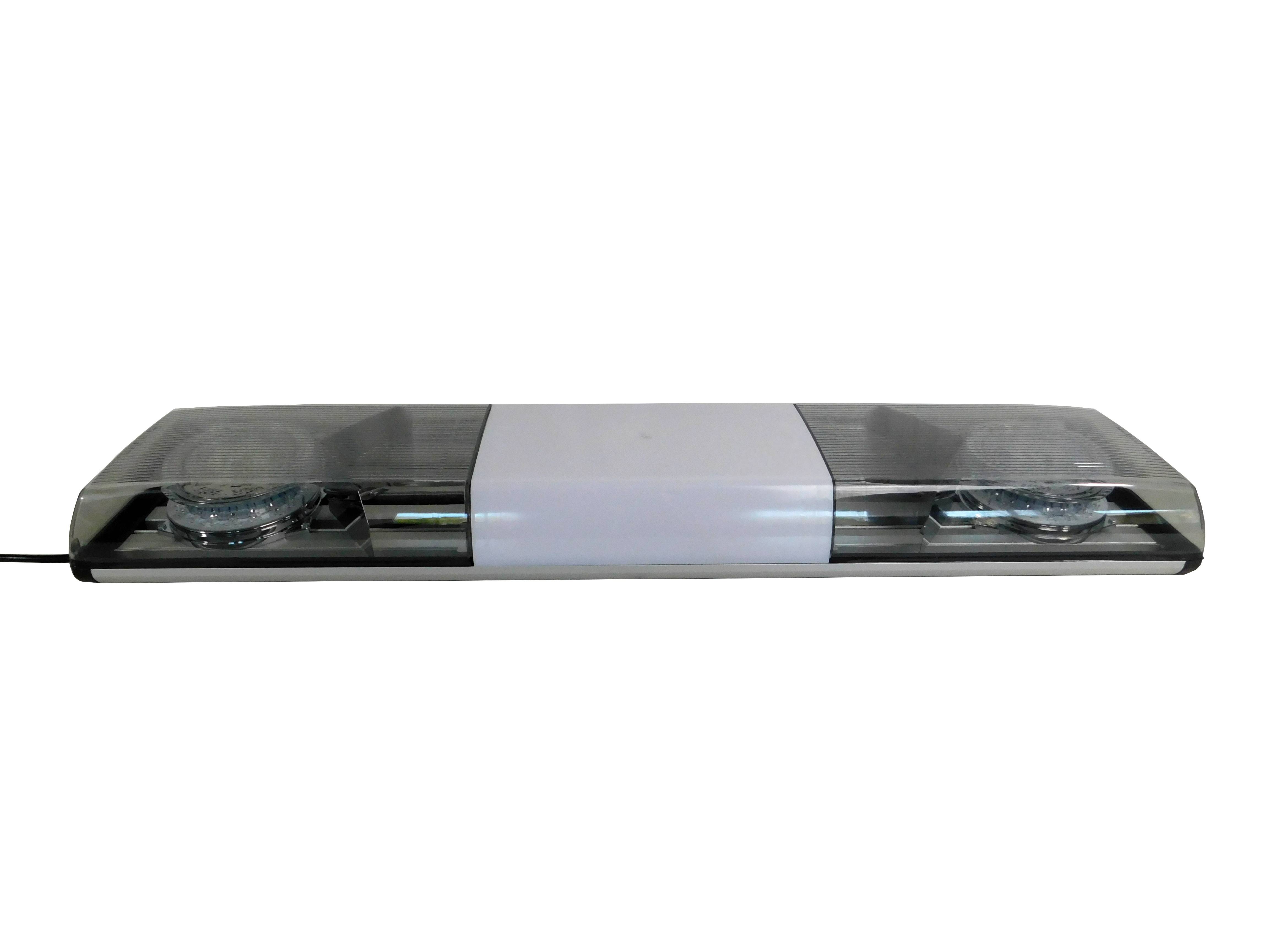 LED Lichtwarnbalken Serie Germany, 700 mm, Made in Germany! Farbe: gelb/Haube topasgrau