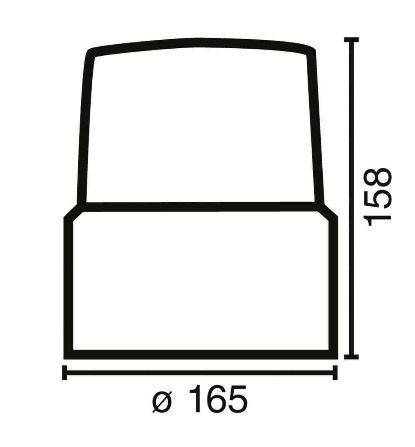 Hänsch Comet B Doppelblitz Kennleuchte, Weiß, Festmontage