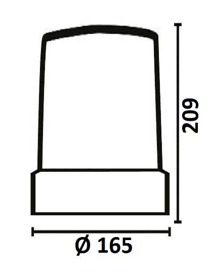 Hänsch Saturn B LED Kennleuchte, Blau, Festmontage