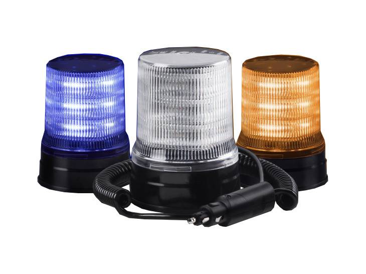 Hänsch MOVIA SL LED Kennleuchte, Magnetmontage, Rot, 270 km/h Anschluss: Universalstecker 12 Volt (DIN ISO 4165)