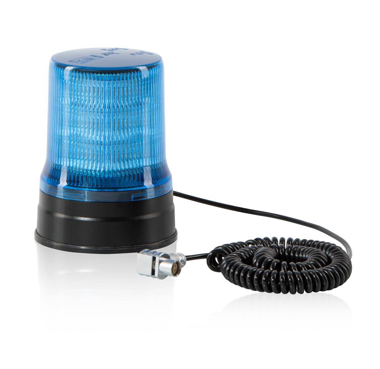 Hänsch MOVIA SL LED Kennleuchte, Magnetmontage, Blau, 270 km/h Anschluss: Metall-Winkelstecker