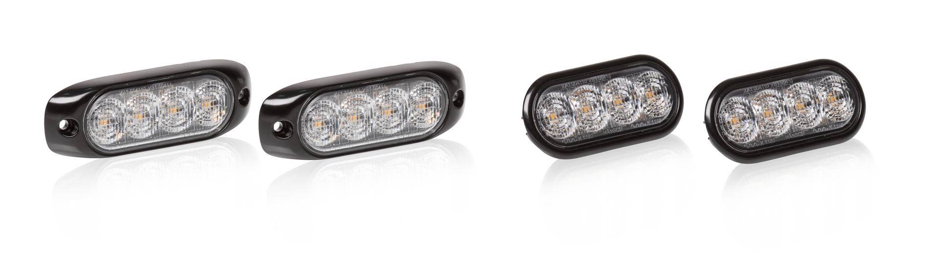 Sputnik Compact, 2 Stück LED Blitzmodule im Set Farbe: blau, Montage: Aufbaumodul