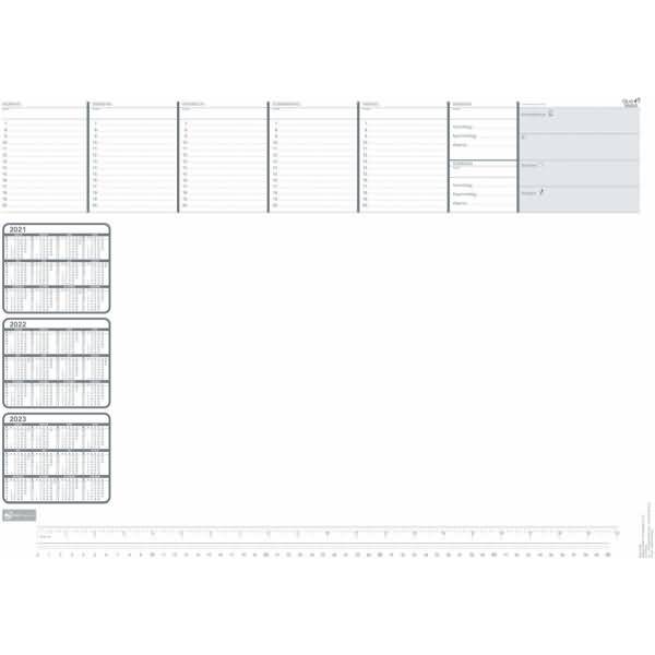 Schreibunterlage 7600 59,5x42cm weiß mit Kalendarium