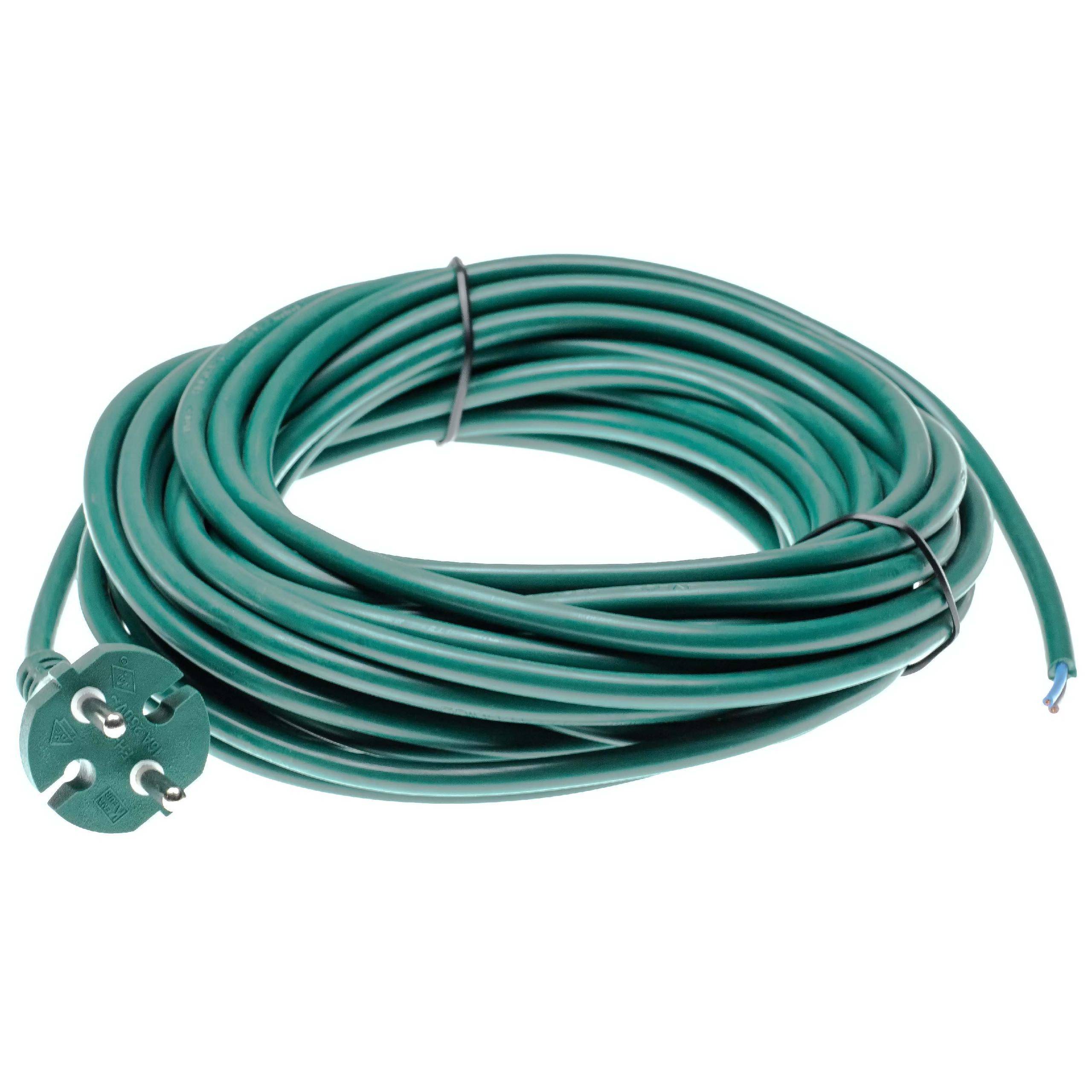 Stromkabel für Vorwerk Kobold 118 u.a. + universal, 10m, dunkelgrün