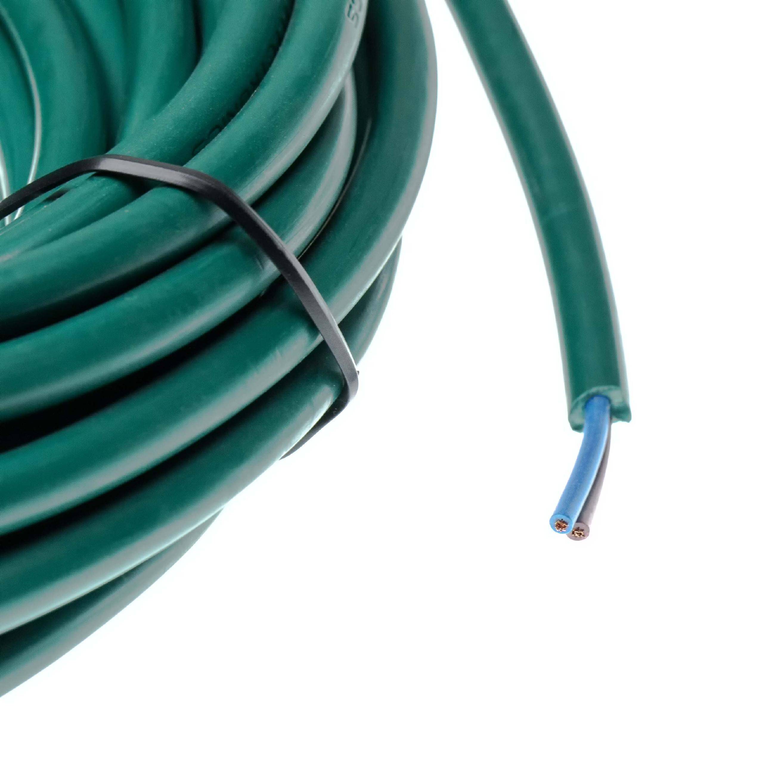 Stromkabel für Vorwerk Kobold 118 u.a. + universal, 10m, dunkelgrün