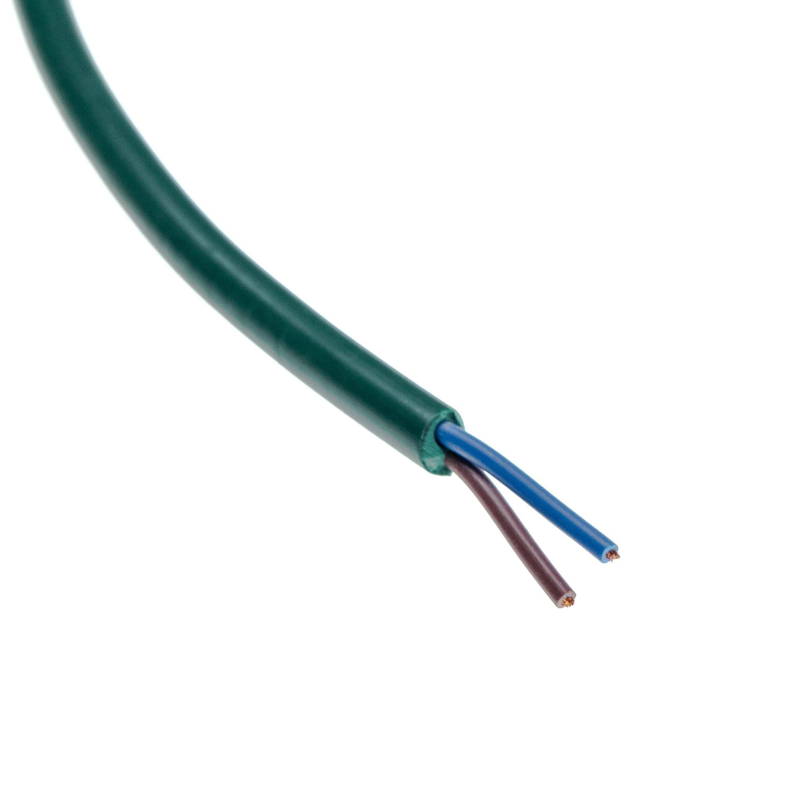 Stromkabel für Vorwerk Kobold 118 u.a. + universal, 7m, dunkelgrün