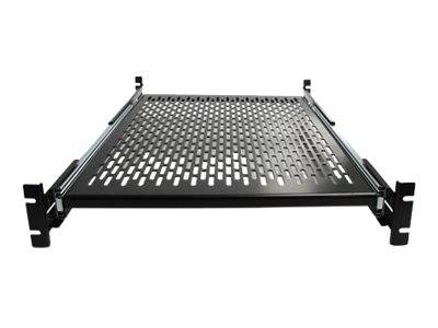 StarTech.com 2HE ausziehbarer Rack-Fachboden belüftet - 22.7kg - 19 Serverschrank Rack-Shelf - Schwarz - Rack - Regal -
