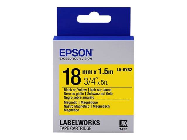 Epson LabelWorks LK-5YB2 - Schwarz auf Weiß - Rolle (1,8 cm x 1,5 m)