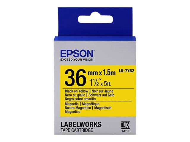 Epson LabelWorks LK-7YB2 - Schwarz auf Gelb - Rolle (3,6 cm x 1,5 m)