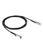 Schwarzes Kabel mit Metallsteckern an beiden Enden, aufgerollt vor weißem Hintergrund.