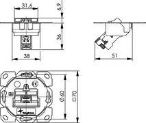 Telegärtner Modulaufnahme AMJ-S 1fach 100022968