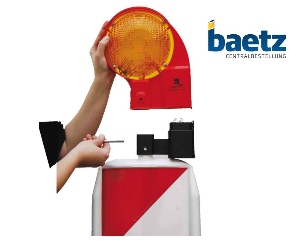 TopLED Sicherheitsbakenleuchte, BASt-geprüft, ein- u. zweiseitig gelb.