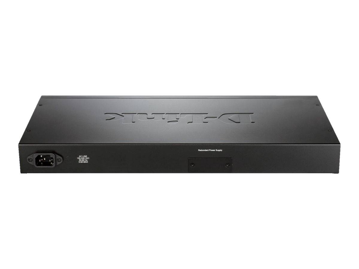 Schwarze Rack-Mount-Elektronikeinheit von vorne betrachtet, mit Stromeingang auf der linken Seite und einem zentrierten Griff auf einfachem weißem Hintergrund.