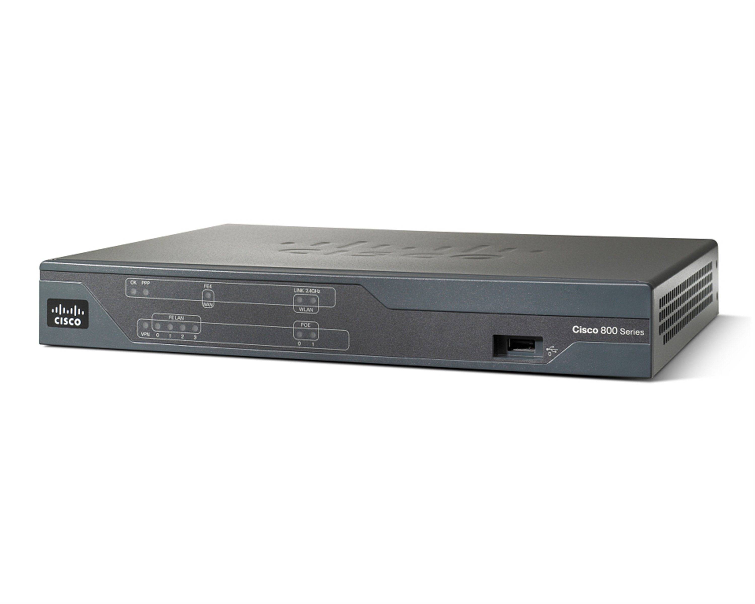 Cisco 886 VDSL/ADSL over ISDN Multi-mode Router - Router - ISDN/DSL - 4-Port-Switch - WAN-Ports: 2 - 802.11b/g/n (draft 2.0)