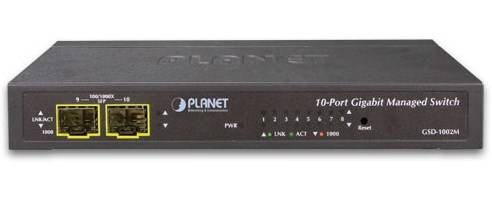 PLANET GSD-1002M - Switch - managed - 8 x 10/100/1000 + 2 x Fast Ethernet/Gigabit SFP