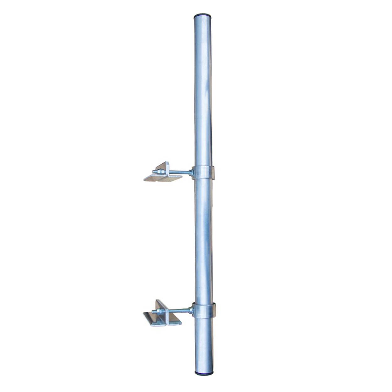 PremiumX Klemmhalter 100cm Ø 42mm Mast Stahl SAT Geländerhalter Antenne Zaunhalter Halterung für Satelliten-Schüssel