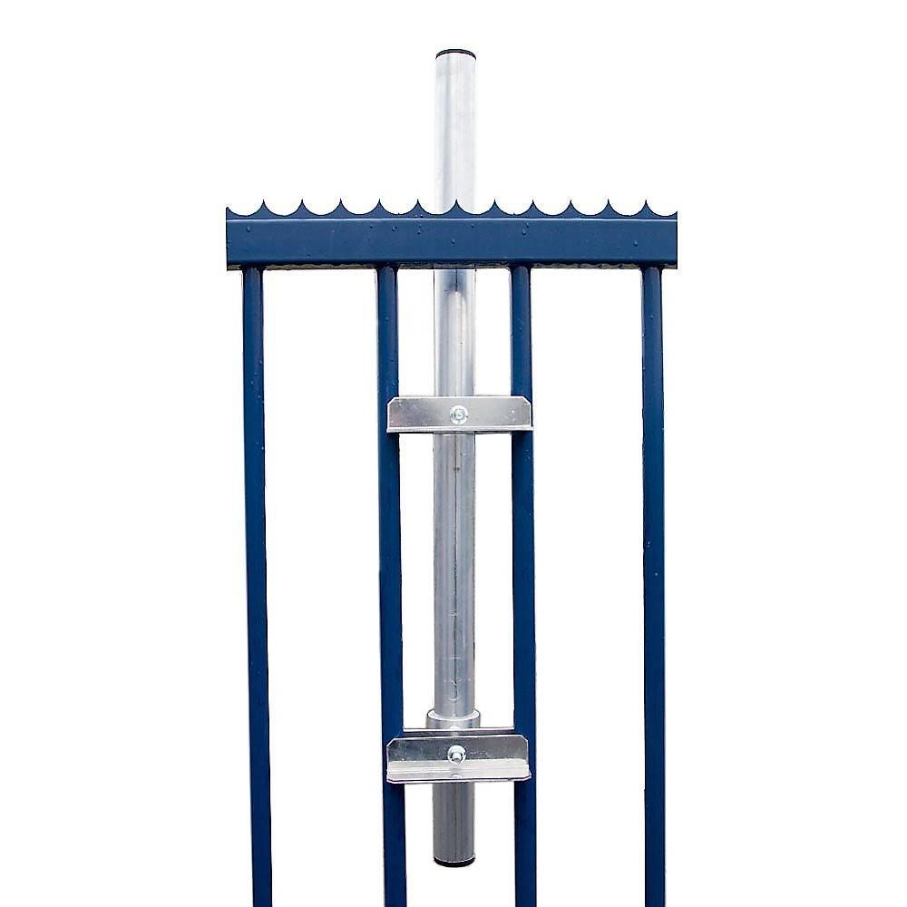 PremiumX Klemmhalter 100cm Ø 48mm Mast Stahl SAT Geländerhalter Antenne Befestigung Zaunhalter Halterung für Satelliten-Schüssel
