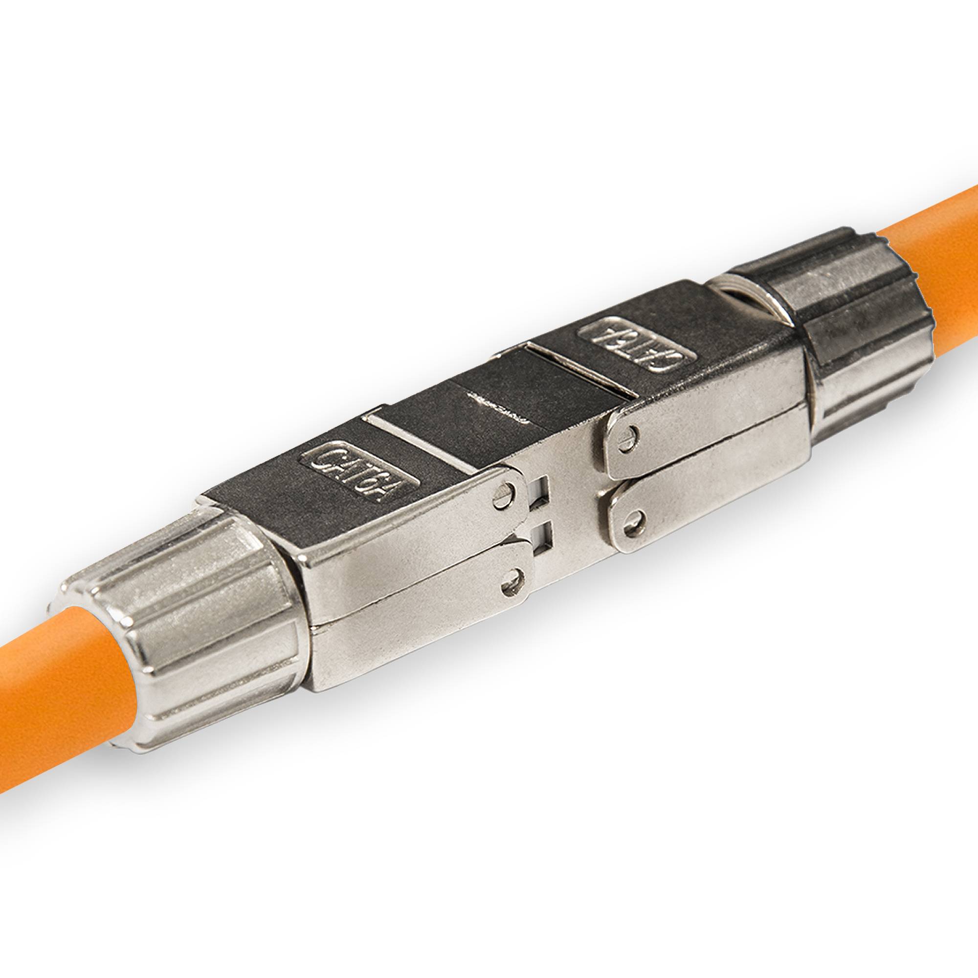 PremiumX CAT 6a RJ45 Netzwerkkabel Verlängerung LAN Kabel CAT5, CAT6 und CAT7 Verbindungsstecker Ethernet Installationskabel Verbinder Kupplung