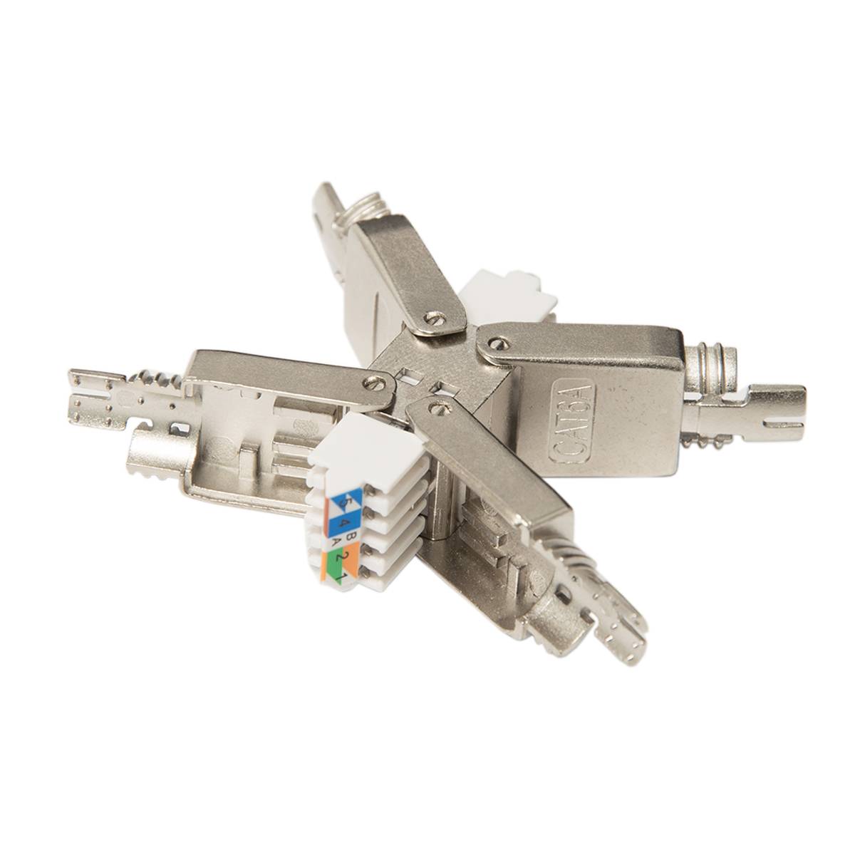 PremiumX 2x CAT 6a RJ45 Netzwerkkabel Verlängerung LAN Kabel CAT5, CAT6 und CAT7 Verbindungsstecker Ethernet Installationskabel Verbinder Kupplung