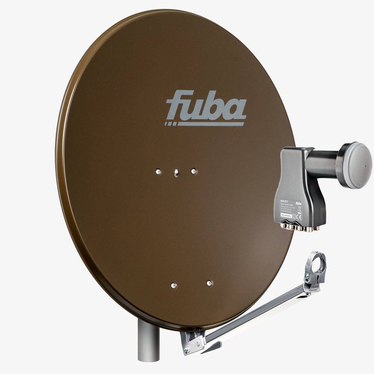 Fuba DAL 808 B Sat Anlage Antenne Schüssel Spiegel Octo LNB DEK 817 8 Teilnehmer Alu Sat-Schüssel/Sat-Spiegel Braun<br>+ Fuba DEK 817 Octo LNB für