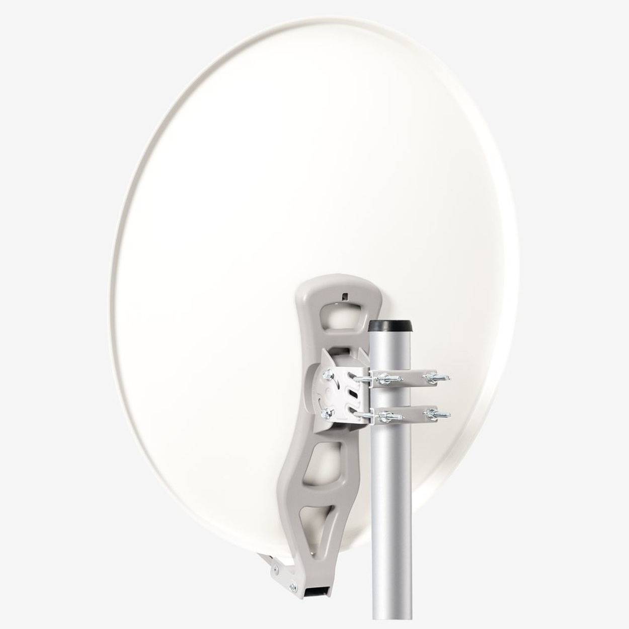 Fuba DAL 801 W Sat Anlage Antenne Schüssel Spiegel Single LNB DEK 117 1 Teilnehmer Alu Sat-Schüssel/Sat-Spiegel Weiß<br>+ Fuba DEK 117 Single LNB