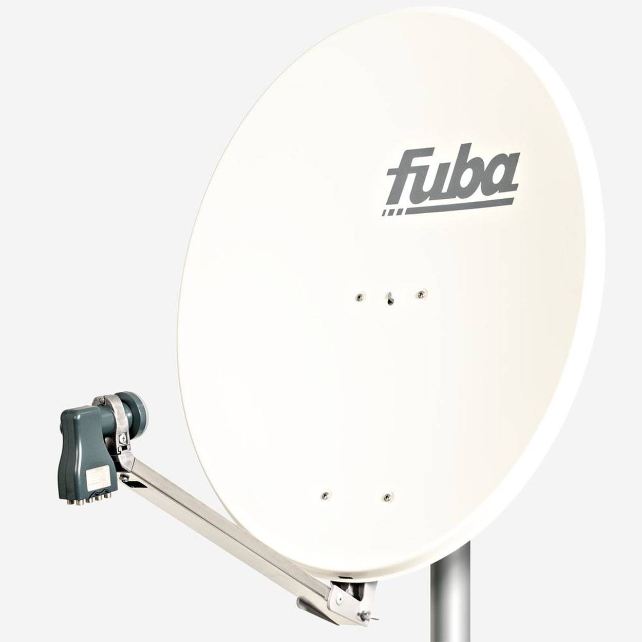 Fuba DAL 808 W Sat Anlage Antenne Schüssel Spiegel Octo LNB DEK 817 8 Teilnehmer Alu Sat-Schüssel/Sat-Spiegel Weiß<br>+ Fuba DEK 817 Octo LNB für