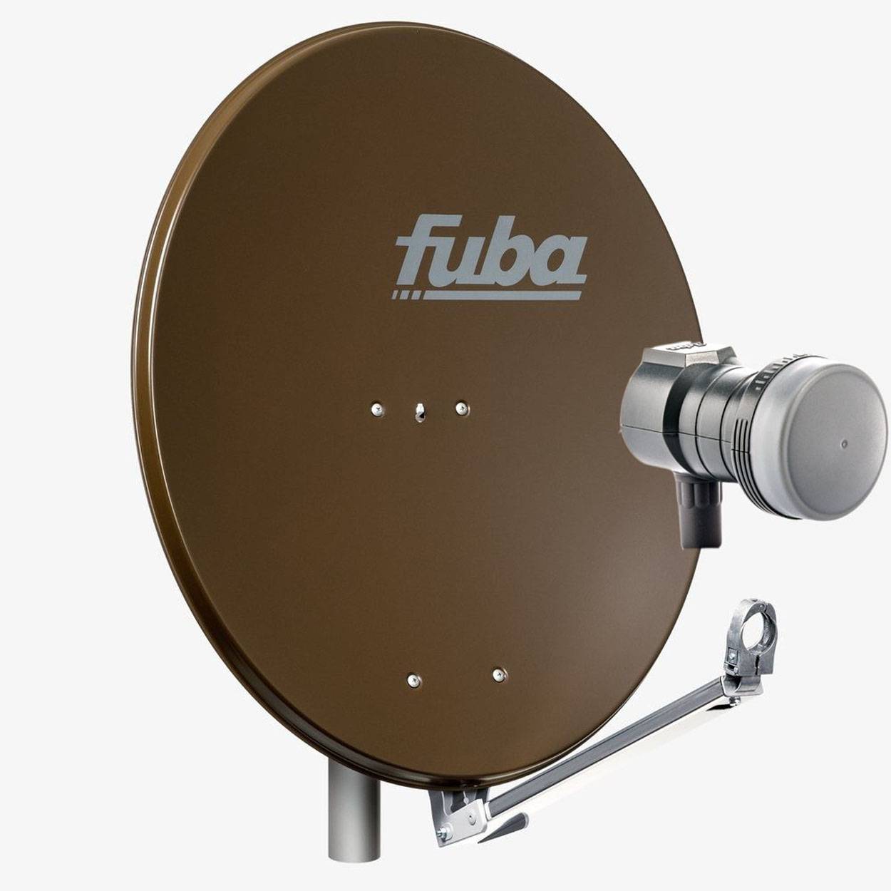 Fuba DAL 801 B Sat Anlage Antenne Schüssel Spiegel Single LNB DEK 117 1 Teilnehmer Alu Sat-Schüssel/Sat-Spiegel Braun<br>+ Fuba DEK 117 Single LNB