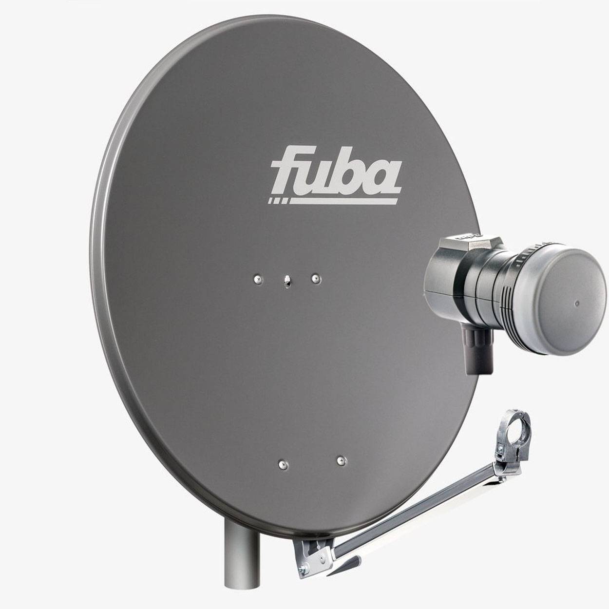 Fuba DAL 801 A Sat Anlage Antenne Schüssel Spiegel Single LNB DEK 117 1 Teilnehmer Alu Sat-Schüssel/Sat-Spiegel Anthrazit + Fuba DEK 117 Single LNB