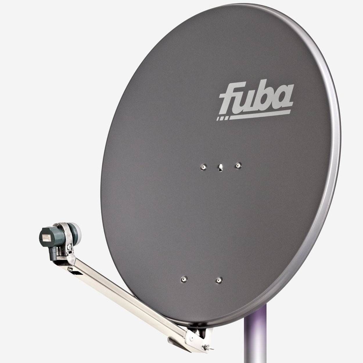 Fuba DAL 801 A Sat Anlage Antenne Schüssel Spiegel Single LNB DEK 117 1 Teilnehmer Alu Sat-Schüssel/Sat-Spiegel Anthrazit + Fuba DEK 117 Single LNB