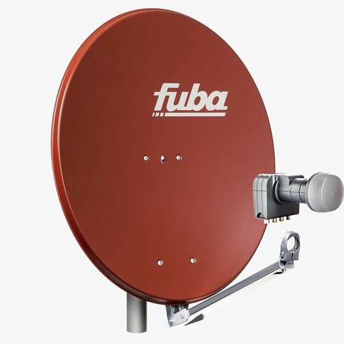 Fuba DAL 804 R Sat Anlage Antenne Schüssel Spiegel Alu Rot Quad LNB DEK 417 4 Teilnehmer (HDTV-, 4K- und 3D-kompatibel) Fuba DAL 804 R Sat Anlage Antenne Schüssel Spiegel Alu Rot Quad LNB DEK 417 4 Teilnehmer (HDTV-, 4K- und 3D-kompatibel)
