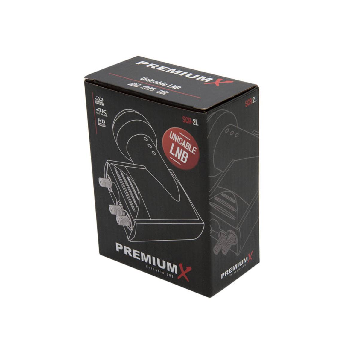 Premiumx SCR-2L SAT Unicable LNB SCR 2 Legacy Einkabel System Unikabel 4 + 2 Teilnehmer FullHD 4K HDTV Ultra HD
