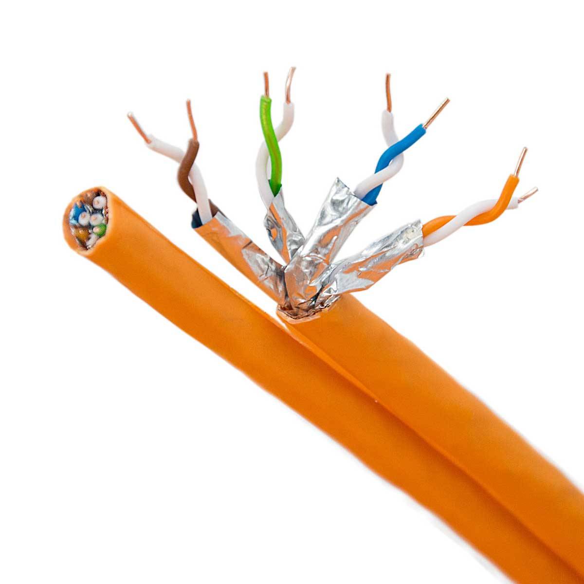 PremiumX 100m CAT 7 Netzwerkkabel Duplex LAN-Kabel Ethernet Datenkabel S/FTP PiMF PoE Eca Cat7 Verlegekabel