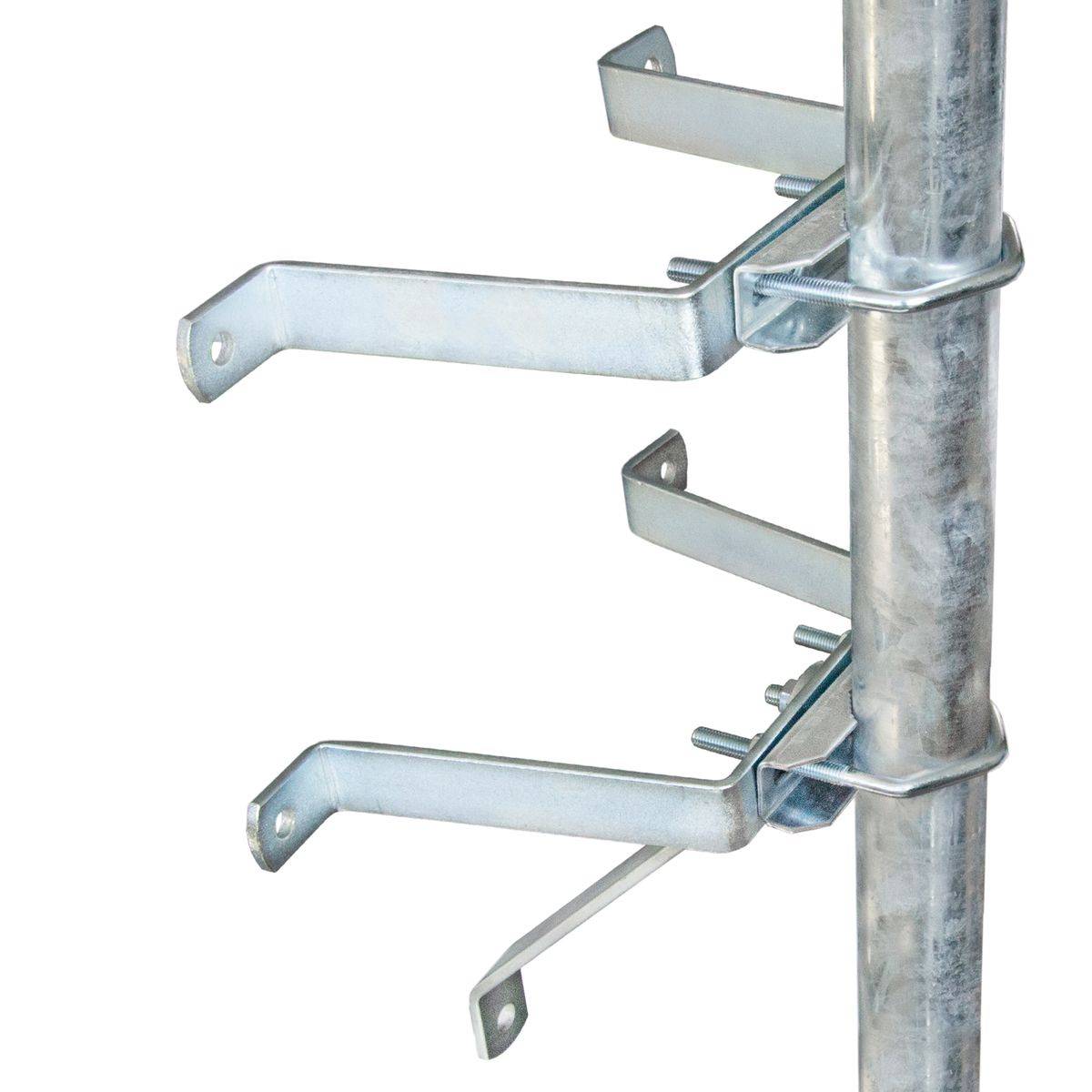 PremiumX Mauerhalter 10cm Stahl SAT Wandabstandshalter für Mast bis Ø 60mm Halterung für Satelliten-Schüssel