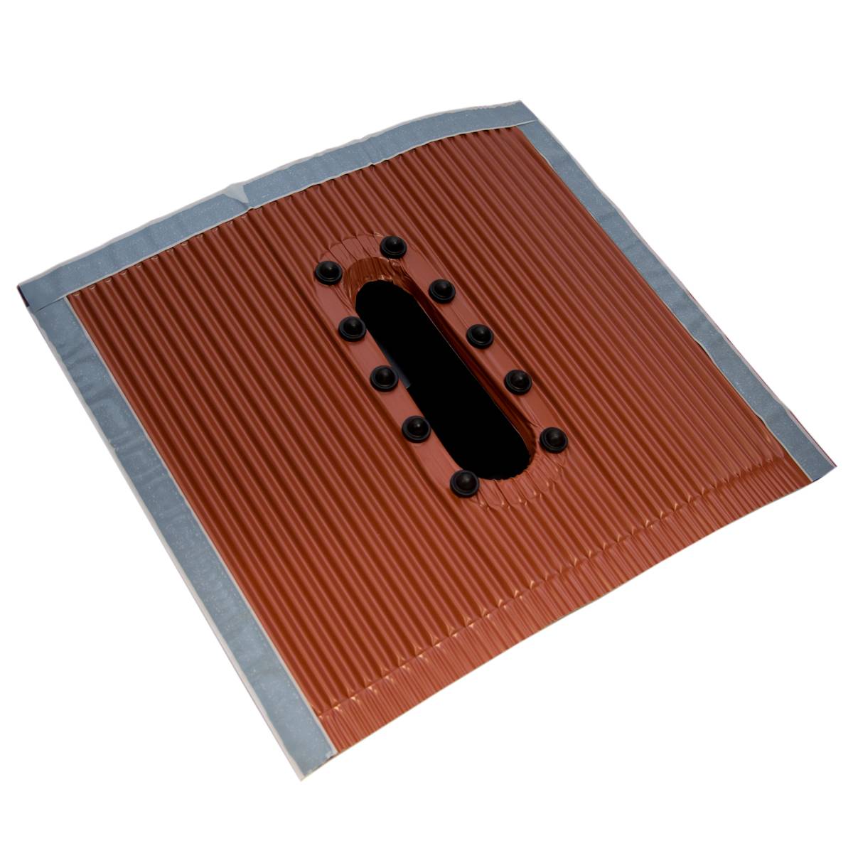 PremiumX Dachabdeckung mit Kabeleinführung Alu-Dachziegel Schwarz Dachpfanne für Sat Dachsparrenhalter