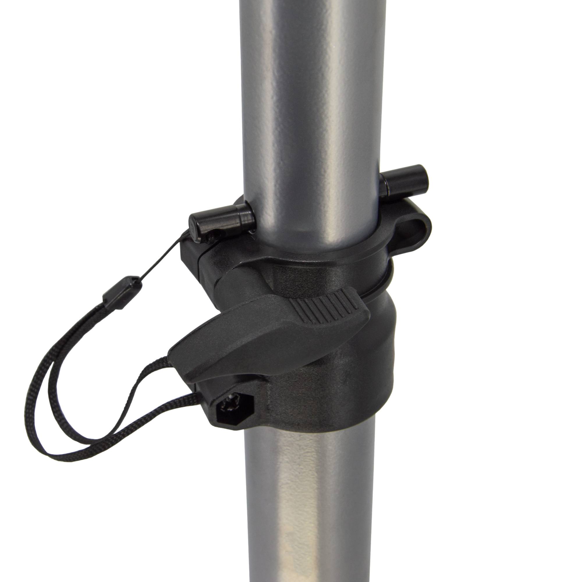 PremiumX BASIC Dreibein-Stativ Stahl 120cm Ø 35mm Silber SAT Tripod Ständer für Satellitenschüssel Balkon Camping 3x Heringe