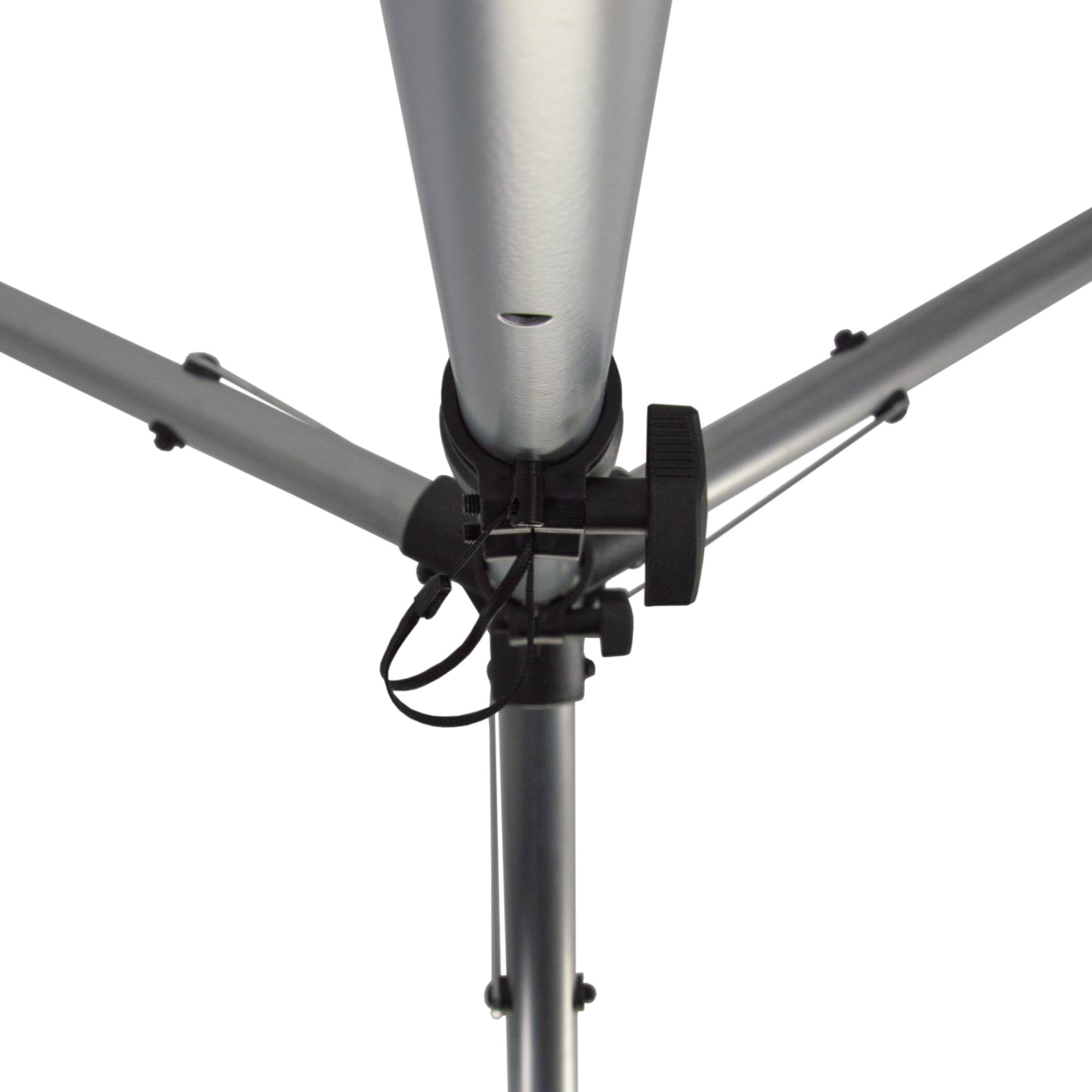 PremiumX BASIC Dreibein-Stativ Stahl 120cm Ø 35mm Silber SAT Tripod Ständer für Satellitenschüssel Balkon Camping 3x Heringe
