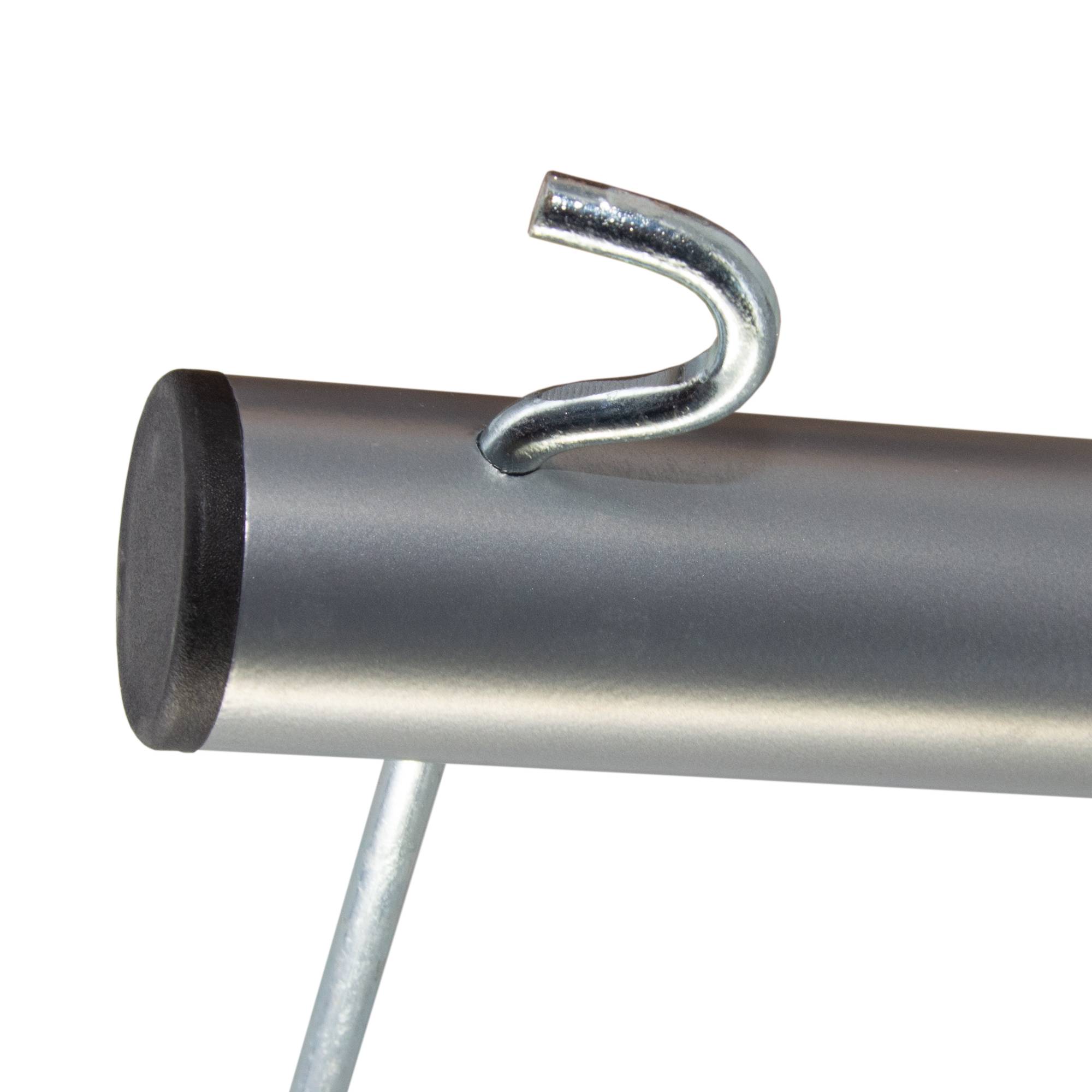 PremiumX BASIC Dreibein-Stativ Stahl 120cm Ø 35mm Silber SAT Tripod Ständer für Satellitenschüssel Balkon Camping 3x Heringe